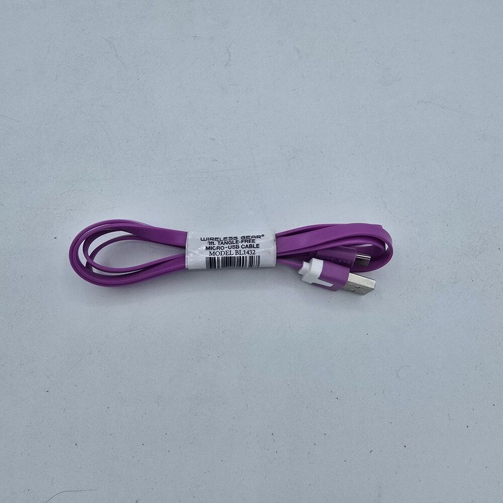 Wireless Gear 3FT Micro USB  Smooth Cable - Purple